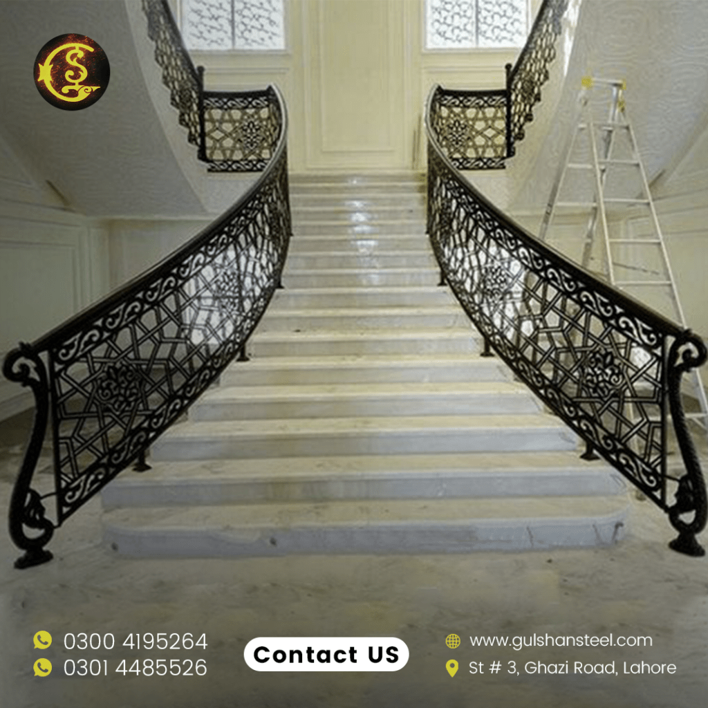 Cnc Railing Texture Stair CNC Railing - Gulshan Steels