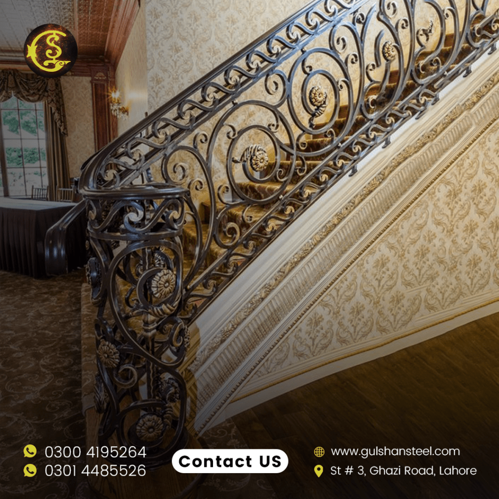Custom iron stair railing - Gulshan Steels