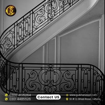 Wrought iron stair railings