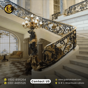 Wrought iron railing indoor