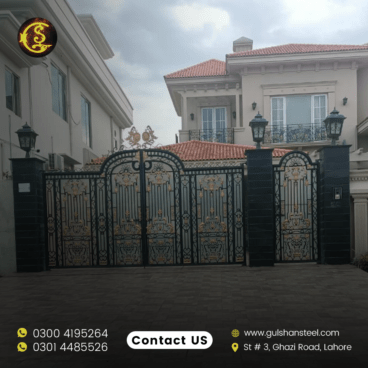 Wrought iron gate for front door
