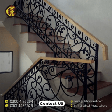 Wrought iron stair railing outdoor