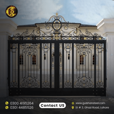Wrought iron sliding gate