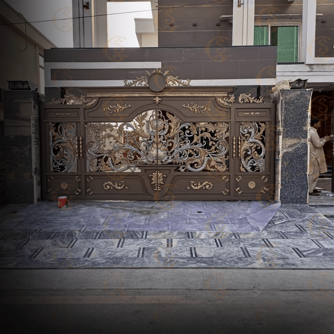 Silver Casting & Wrought Iron Main Gate